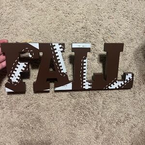 Fall Football Wooden sign